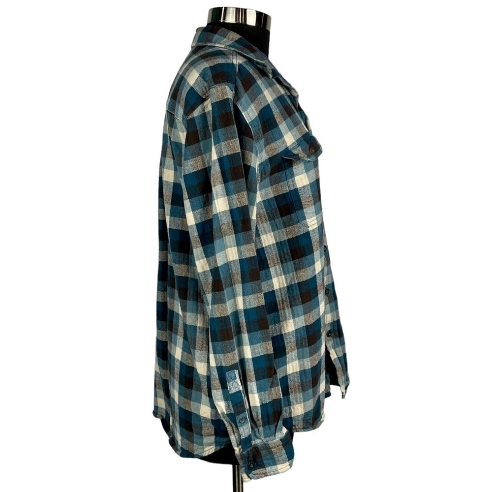 WOOLRICH ULTIMATE FLANNEL 100% COTTON PLAID CASUAL BUTTON DOWN SHIRT - Picture 6 of 16